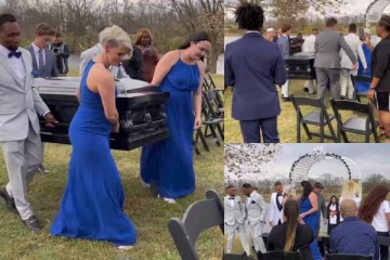 திருமணத்திற்கு சவப்பெட்டியில் வந்த மணமகன்! வைரலான வீடியோ