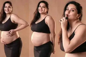நிறைமாத கர்ப்பிணியாக போட்டோஷூட் நடத்திய நமீதா! வைரலாகும் புகைப்படங்கள்