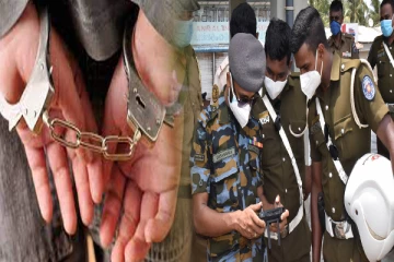 கிளிநொச்சி விடுதலைப்புலிகளின் முகாம் பகுதியில் புதையல் தேடிய காவல்துறை அதிகாரி உட்பட ஐவர் கைது