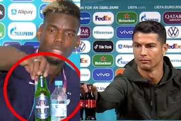 பீர் பாட்டிலை எடுத்து போடுங்க! பேட்டியில் கால்பந்து வீரரின் செயலின் வைரல் வீடியோ...