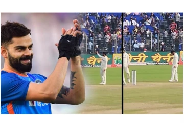 InD Vs Aus டெஸ்ட் போட்டியின்போது ‘இந்தியா... இந்தியா...’ என்று கத்த சொன்ன கோலி ... - வீடியோ வைரல்...!