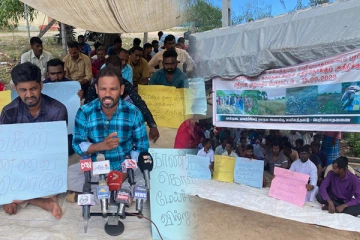 மகாவலி என்னும் போர்வையில் வாழ்வாதாரத்தை அழிக்க வேண்டாம்! மட்டக்களப்பில் போராட்டம் (PHOTOS)