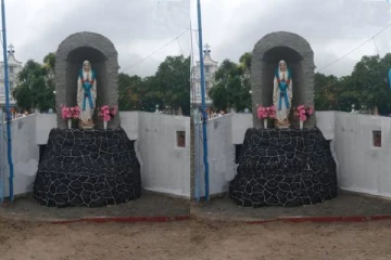 மிகபெரிய கிறிஸ்தவ சொரூபம்: திருக்கேதீச்சர நுழைவாயிலில்!