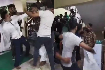 தேர்தலில் படுதோல்வி; காங்கிரஸ் தொண்டர்களிடையே பயங்கர மோதல் - viral video!