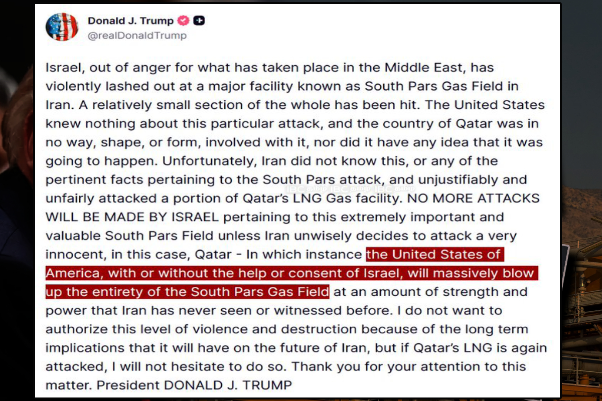 ஈரானிய எரிவாயு வயலை மிகப்பெரிய அளவில் தகர்க்கப்போவதாக ட்ரம்ப் எச்சரிக்கை | Trump Warns Massive Destruction Iranian Gas Field