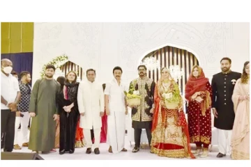 நடிகர் ரகுமான் மகள் திருமண வரவேற்பில் தமிழக முதலமைச்சர்