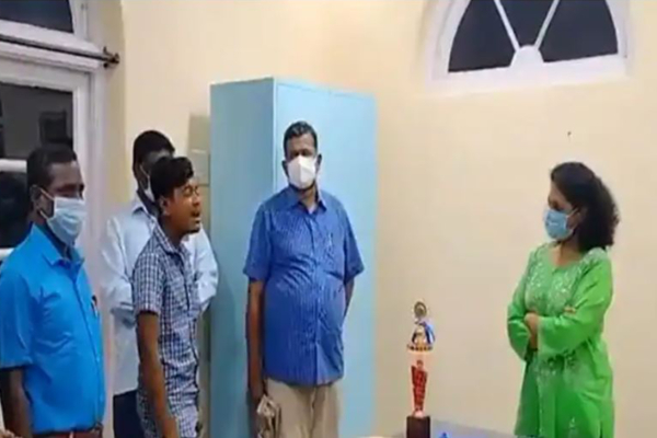 என் ஆத்தா உன் சேல - மாவட்ட ஆட்சியரை அசத்திய அரசுப்பள்ளி மாணவர், வைரலாகும் வீடியோ - தமிழ்நாடு