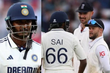 சாய் சுதர்ஷனை வம்பிழுத்த இங்கிலாந்து வீரர்: சமாதானப்படுத்திய கேப்டன் (வைரல் வீடியோ)