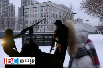 வலுக்கும் போர் பதற்றம் : உக்ரைன் தலைநகரிலுள்ள அமெரிக்க தூதரகத்தை குறிவைக்கும் ரஷ்யா