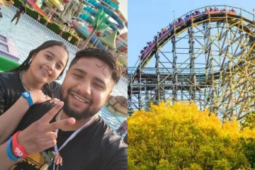 ரோலர் கோஸ்டரில் இருந்து கீழே விழுந்த பெண் - வருங்கால கணவர் கண்முன் நேர்ந்த சோகம்