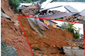 மண்மேடு சரிந்து விழுந்ததில் பாரிய சேதமடைந்த வீடு: ஹட்டனில் சம்பவம் (Video)