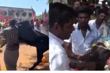 திடீரென சீறிய காளை - அசால்ட்டாக Handle பண்ண அண்ணாமலை