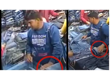 பட்டப்பகலில் கடையில் பேன்ட்டை நைசாக திருடிய நபர் - வைரலாகும் வீடியோ