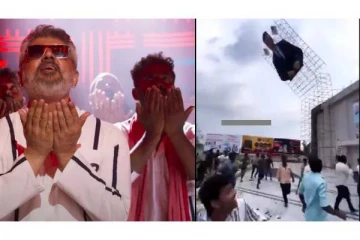 சரிந்து விழுந்த அஜித்தின் 285 அடி உயர கட் அவுட்.. தியேட்டரில் நடந்த அதிர்ச்சி சம்பவம்