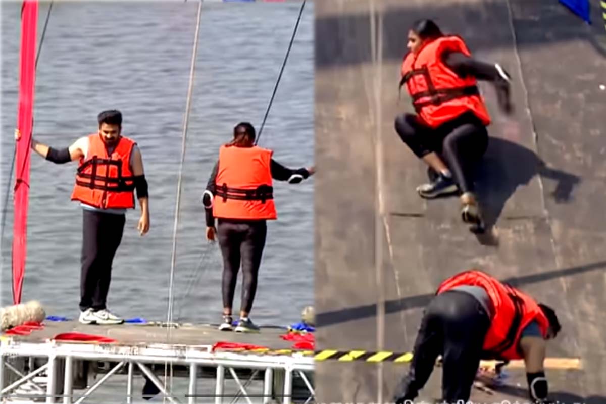 100 அடி உயரத்தில் நடந்த டாஸ்க்... உயிருக்கு போராடும் நந்தினி! திக் திக் காட்சி | Khiladi Jodies Task Fail Nandhini Danger Zone