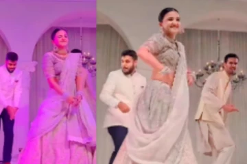 திருமண மேடையில் மாஸாக டான்ஸ் ஆடின பெண் - வியந்து போன நெட்டிசன்கள்