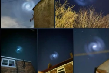 பிரித்தானிய வானில் தோன்றிய சூழல் வடிவிலான மர்ம ஒளி