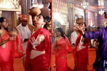 பக்தியின் உச்சம்.. வாயில் தீ சட்டி ஏந்திய படி பிரார்த்தனை நடத்திய பெண்- வைரல் வீடியோ!