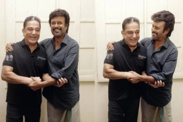 21 வருடங்களுக்கு பிறகு ஒரே படப்பிடிப்பு தளத்தில் சந்திப்பு: ரஜினி, கமலின் வைரல் புகைப்படங்கள்