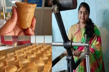 பிளாஸ்டிக்கை தவிர்க்க ராகி மாவில் தேநீர் குவளை தயாரித்து லட்சக்கணக்கில் சம்பாதிக்கும் பெண்