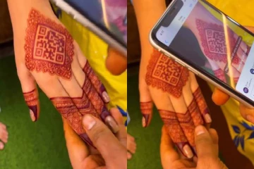 மெகந்தியால் QR Code வரைந்து ரக்ஷா பந்தனுக்கு பணம் வசூலித்த சகோதரி