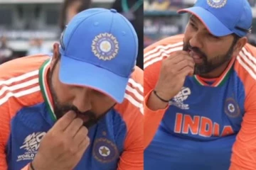 மைதானத்தின் புல்லை தின்ற ரோஹித் ஷர்மா! வைரல் வீடியோவின் காரணம் என்ன?