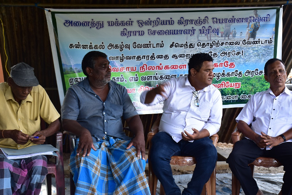கிளிநொச்சியில் சிமெந்து தொழிற்சாலை கட்டுமானத்தை எதிர்த்து தொடரும் போராட்டம் (Photos) | Protest Against Construction Of Cement Factory