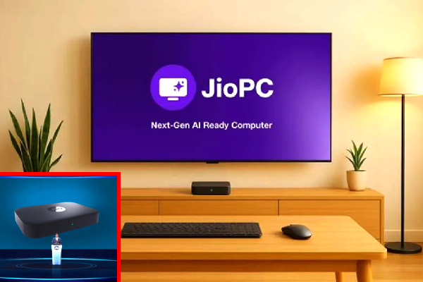 JioPC launch India, Jio cloud computer Rs 400, JioPC AI tools, Reliance Jio PC 2025, Affordable AI computer India, Jio virtual desktop setup, JioPC for students, Cloud PC India, Digital India Jio device, Jio Set Top Box computer