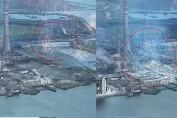 மரியுபோல் இரும்பு ஆலை மீது மழையாய் பொழிந்த தீ கனல் குண்டுகள்: அதிர்ச்சி வீடியோ!