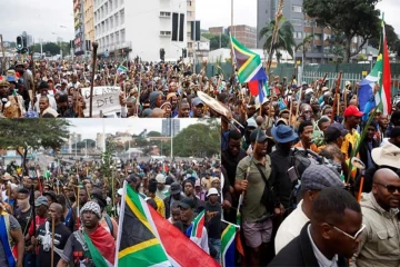 சட்டவிரோத அகதிகளை வெளியேற்றக்கோரி போராட்டம் ; 1,000 பேர் கைது