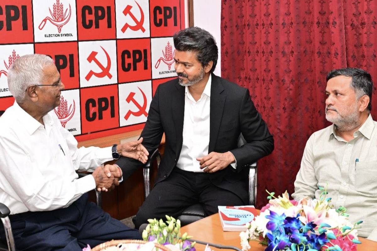 திமுக கூட்டணியிலிருந்து வெளியேறிய இந்திய கம்யூனிஸ்ட் - பின்னணியில் விஜய்யின் டெல்லி சந்திப்பு? | Cpi Left From Dmk Alliance Vijay Met Traja திமுக கூட்டணியிலிருந்து வெளியேறிய இந்திய கம்யூனிஸ்ட் - பின்னணியில் விஜய்யின் டெல்லி சந்திப்பு? | Cpi Left From Dmk Alliance Vijay Met Traja