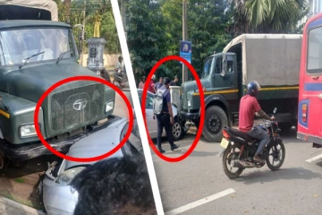 யாழில் இராணுவ வாகனமும் , காரும் நேருக்கு நேர் மோதி கோர விபத்து