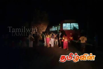 பழுதடைந்த அரச பேருந்தை தள்ளித்திரியும் வடமராட்சி கிழக்கு மக்கள்!