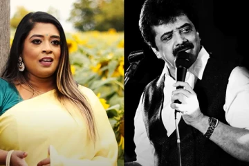 பிரபல திரைப்பட பாடகர் ஸ்ரீனிவாஸிடம் பாராட்டுக்களை பெற்ற தமிழ் பாடகி சாம்பவி!