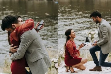 கொரோனாவால் பிரிந்திருந்த காதல் ஜோடி... ஒரே நேரத்தில் செய்த ஆச்சரிய செயல்: ஒரு டச்சிங் வீடியோ