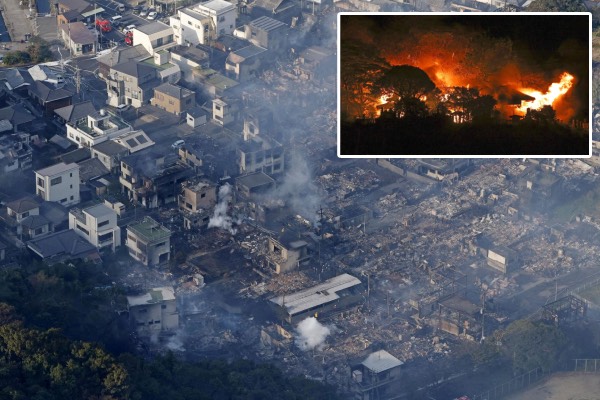 ஜப்பான் தீவில் கோரத் தீ விபத்து: நாசமடைந்த 170க்கும் மேற்பட்ட கட்டிடங்கள் | Massive Inferno Rip Japan City Damage 170 Building