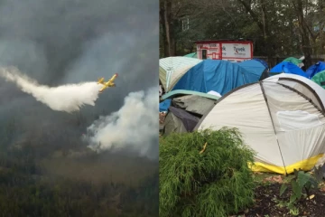 காட்டுத்தீ பரவிவரும் நிலையிலும் காட்டிலிருந்து வெளியேற மறுக்கும் சிலர்