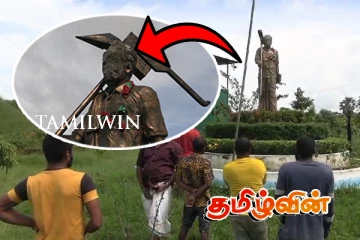 நாடாளுமன்ற வேட்பாளர் ஒருவரின் தந்தையின் சிலை உடைப்பு: பொலிஸில் முறைப்பாடு