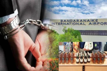 கட்டுநாயக்க விமான நிலையத்தில் சிக்கிய இலட்சம் பெறுமதியான உயர்தர மதுபான போத்தல்கள்