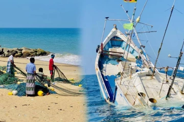 அம்பாறையில் கடலில் மூழ்கிய படகு!