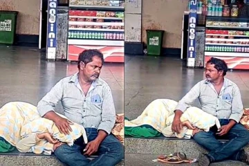 கண்மணியே நீ உறங்கு! குழந்தை போல் மனைவியை தூங்கவைத்த கணவன்- டிரெண்டிங் ஜோடி