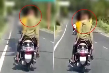 ஓடும் ஸ்கூட்டில் அத்துமீறி நடந்து கொண்ட சிறுவர்கள்! வீடியோவால் சிக்கிய அதிர்ச்சி; கொந்தளிக்கும் இணையவாசிகள்