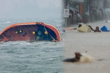 தைவான், பிலிப்பைன்ஸை தாக்கிய கேமி புயல்: கடலில் கவிழ்ந்த எண்ணெய் கப்பல்