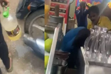 ஜூஸில் சிறுநீர் கலந்து விற்பனை..ஆத்திரத்தில் மக்கள் செய்த சம்பவம் - வைரல் வீடியோ!