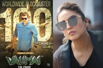 வலிமை படத்தின் 100 கோடி வசூலை உறுதி செய்த அப்படத்தின் கதாநாயகி ஹுமா குரேஷி !