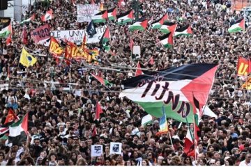 பாலஸ்தீனத்தை அங்கீகரிக்க மறுத்த இத்தாலி - நாடு தழுவிய அளவில் மக்கள் போராட்டம்