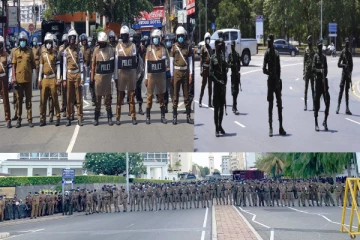 காலிமுகத்திடலில் ஒன்று திரண்டுள்ள போராட்டகாரர்கள்! குவிக்கப்பட்டுள்ள முப்படையினர் (காணொளி)