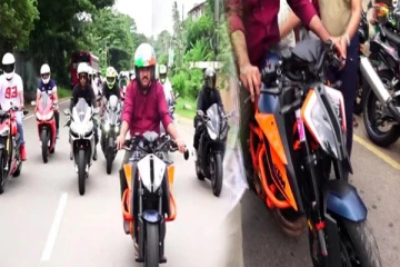 ரணிலுக்கு ஆதரவளிப்பதற்காக பதிவு செய்யப்படாத மோட்டார் சைக்கிளில் சென்ற நாடாளுமன்ற உறுப்பினர்
