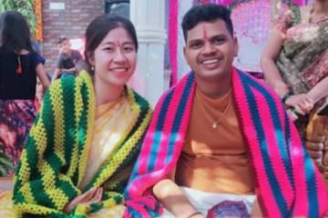 திருமணத்திற்காக என் கிராமத்திற்கு வருவாள் என நினைக்கவேயில்லை! வெளிநாட்டு பெண்ணை மணந்த இளைஞர் மகிழ்ச்சி