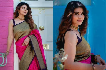 ஸ்லீவ்லஸ் சேலையில் மின்னும் நடிகை சினேகா..புகைப்படங்கள்..